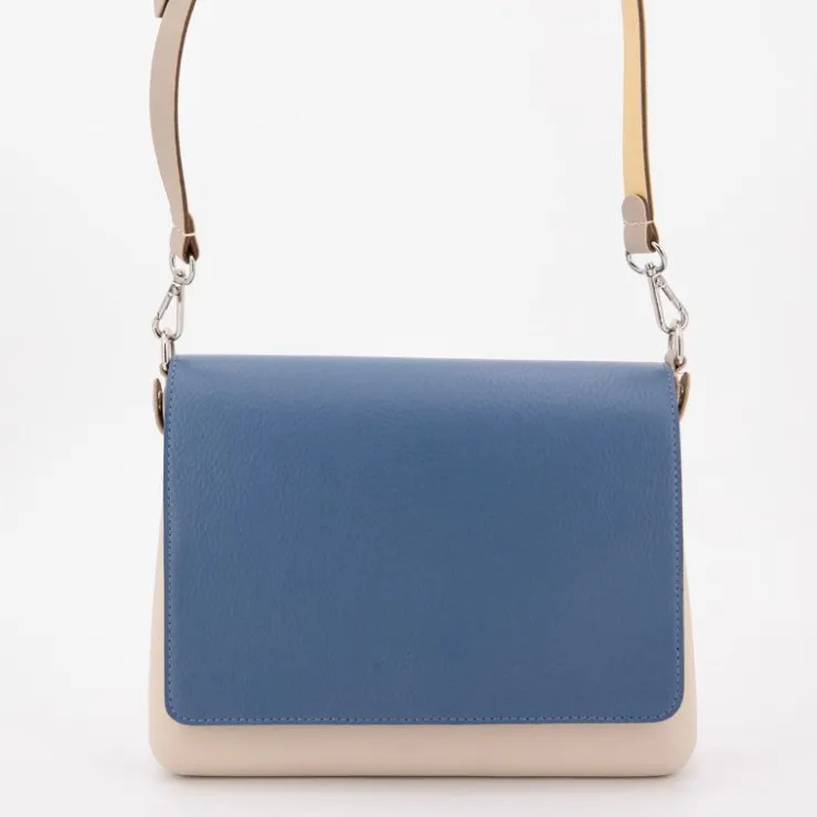 O BAG Sac à main bandoulière amovible rabat 25x20x7cm Femme BEIGE Online