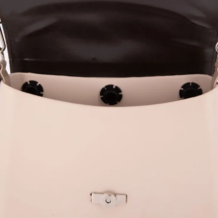 O BAG Sac à main bandoulière amovible rabat 25x20x7cm Femme BEIGE Online