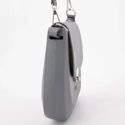 O BAG Sac à main bandoulière amovible rabat fermoir tourniquet Femme GRIS Online