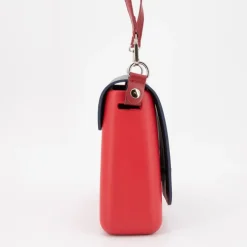 O BAG Sac à main bandoulière amovible rabat fermoir tourniquet 24x20x6cm Femme ROUGE Hot