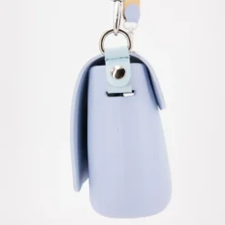 O BAG Sac à main bandoulière amovible rabat fermoir tourniquet Femme BLEU CIEL Outlet