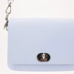 O BAG Sac à main bandoulière amovible rabat fermoir tourniquet Femme BLEU CIEL Outlet