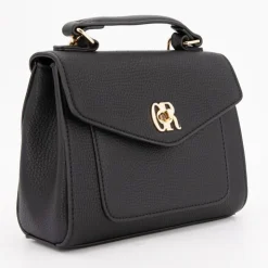 GEORGES RECH Sac à main motif serpent rabia avec double anse 20x18x6cm Femme NOIR Clearance
