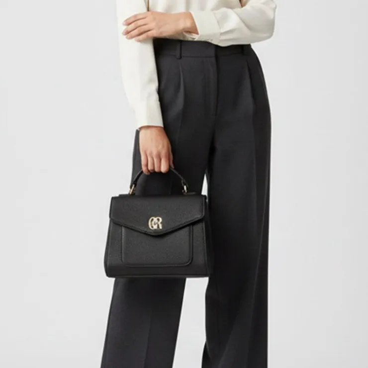 GEORGES RECH Sac à main motif serpent rabia avec double anse 20x18x6cm Femme GRIS FONCE New