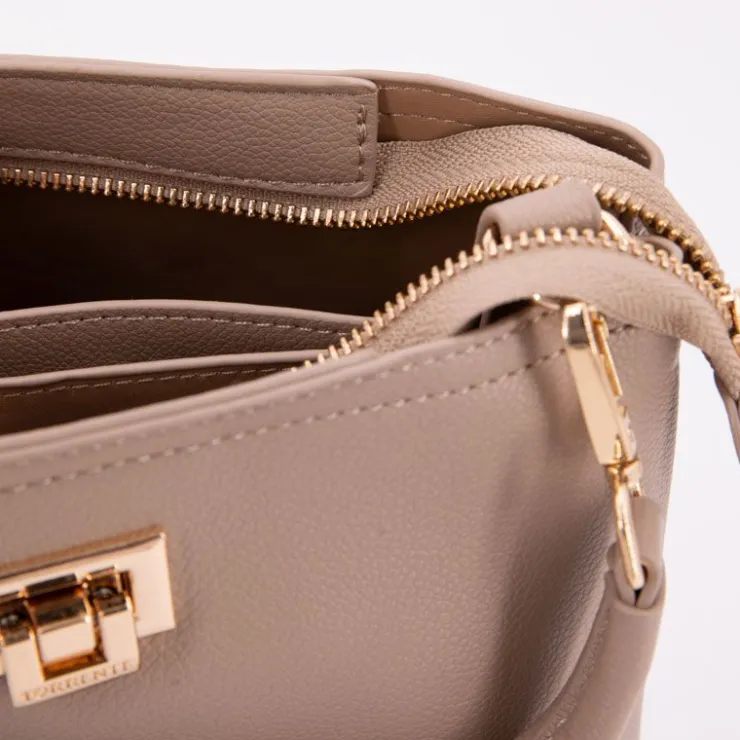 TORRENTE Sac à main similicuir Femme GRIS CLAIR Discount