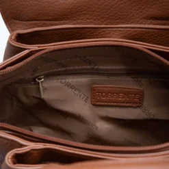 TORRENTE Sac à main type docteur à rabat 32x14x22,5cm Femme MARRON Sale