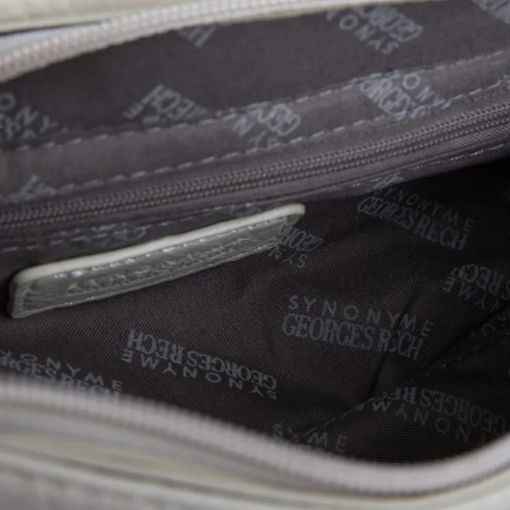 GEORGES RECH Sac à rabat avec anneau argenté taysir 24x5x14cm Femme BLANC ECRU Discount