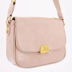 GEORGES RECH Sac bandouliere Romy motif croco à clip doré 22x18x8cm Femme BEIGE Best