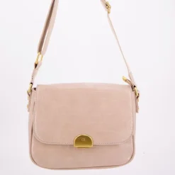 GEORGES RECH Sac bandouliere Romy motif croco à clip doré 22x18x8cm Femme BEIGE Best