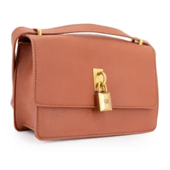 GEORGES RECH Sac bandouliere roselyse motif serpent avec cadenas doré 22x15x8cm Femme MARRON CLAIR Clearance