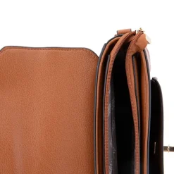 GEORGES RECH Sac bandouliere similicuir motif serpent clippé avec anse amovible radja 22x15x7cm Femme MARRON CLAIR Sale