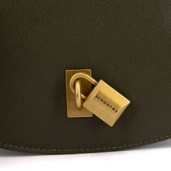 GEORGES RECH Sac bandoulière motif serpent romelie avec cadenas décoratif doré 27x15x7cm Femme KAKI Outlet