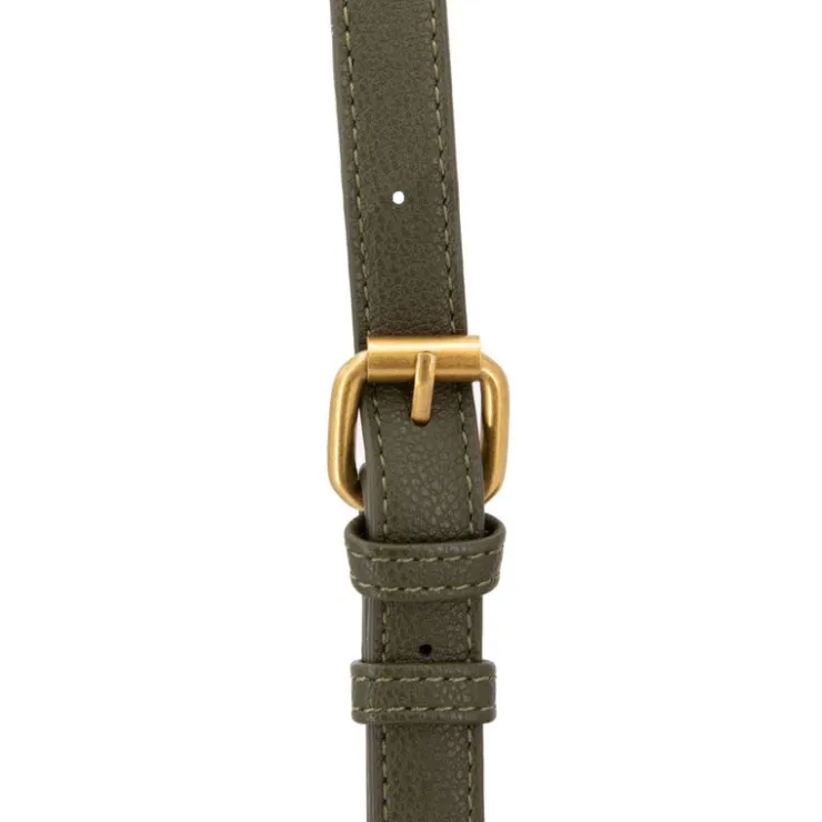 GEORGES RECH Sac bandoulière motif serpent romelie avec cadenas décoratif doré 27x15x7cm Femme KAKI Outlet