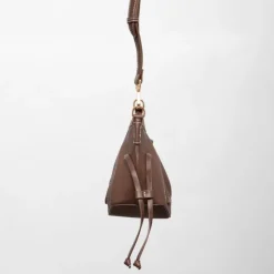 GEORGES RECH Sac besace thu 28x11x17cm anse amovible Femme MARRON FONCE Outlet