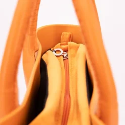 O BAG Sac cabas en plastique avec poche en tissu 35c28x10cm Femme ORANGE Outlet