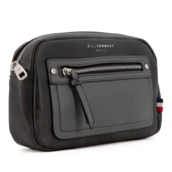 BILL TORNADE Sac ceinture similicuir texturé 26x16x5cm Homme GRIS FONCE Discount