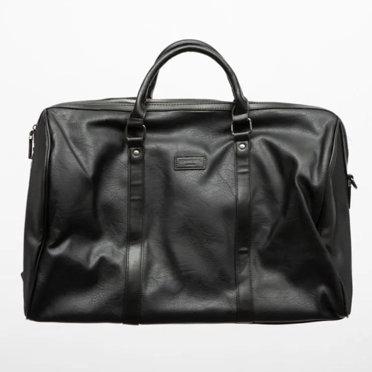 TORRENTE Sac de voyage similicuir avec anse amovible 50x26x28cm Homme NOIR Sale