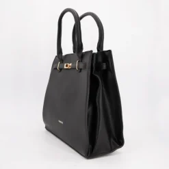 TORRENTE Sac double camel grand modele 32x30x12 cm Femme NOIR Best