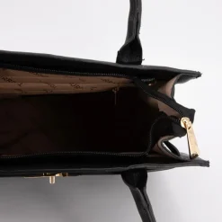 TORRENTE Sac double camel grand modele 32x30x12 cm Femme NOIR Best