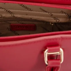 TORRENTE Sac double camel petit modele 27x20x8 cm Femme ROUGE
