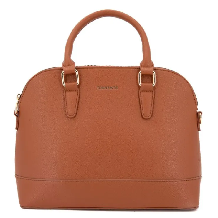 TORRENTE Sac double petit modèle 30x24x10cm Femme MARRON Discount