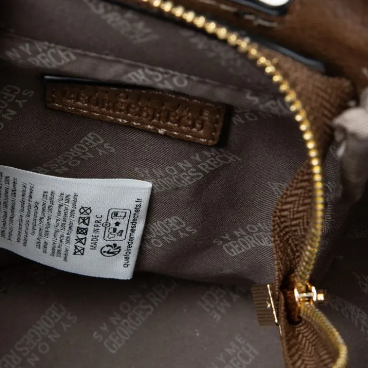 GEORGES RECH Sac imprimé léopard taissir 20x10x18cm avec trousse amovible Femme MARRON