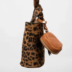 GEORGES RECH Sac imprimé léopard taissir 20x10x18cm avec trousse amovible Femme CUIVRE Outlet