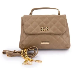 TORRENTE Sac matelassé petit format avec poigné fermeture doré Femme MARRON Best