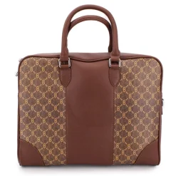 BILL TORNADE Sac ordinateur à motif Femme MARRON New