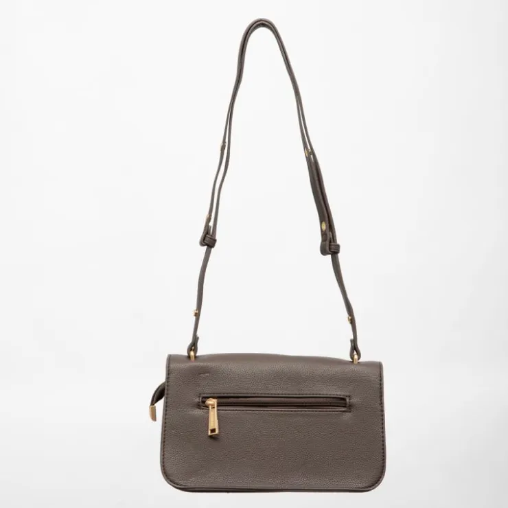 GEORGES RECH Sac pochette avec clip tammie similicuir 5x6x15cm Femme MARRON FONCE Sale