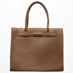 TORRENTE Sac shopper double grand modèle imprimé serpent 35x14x27cm Femme MARRON FONCE Outlet