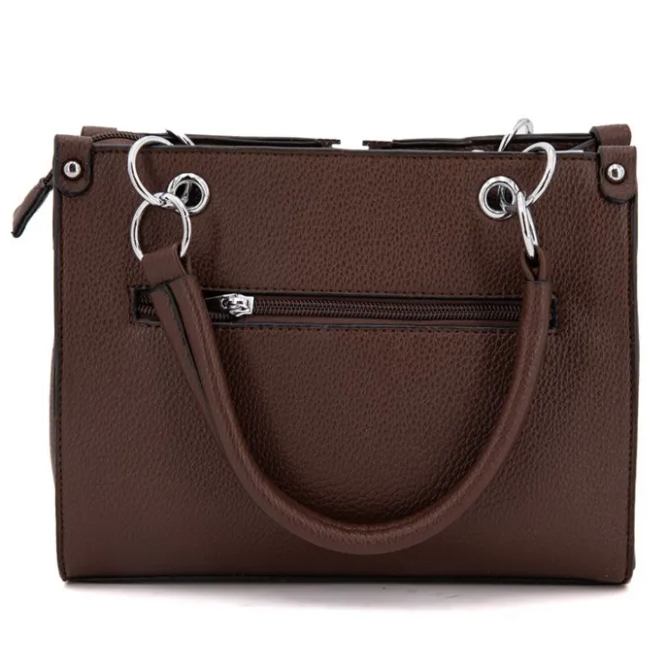 TORRENTE Sac shopper petit modèle 24x20x8cm Femme MARRON FONCE Hot