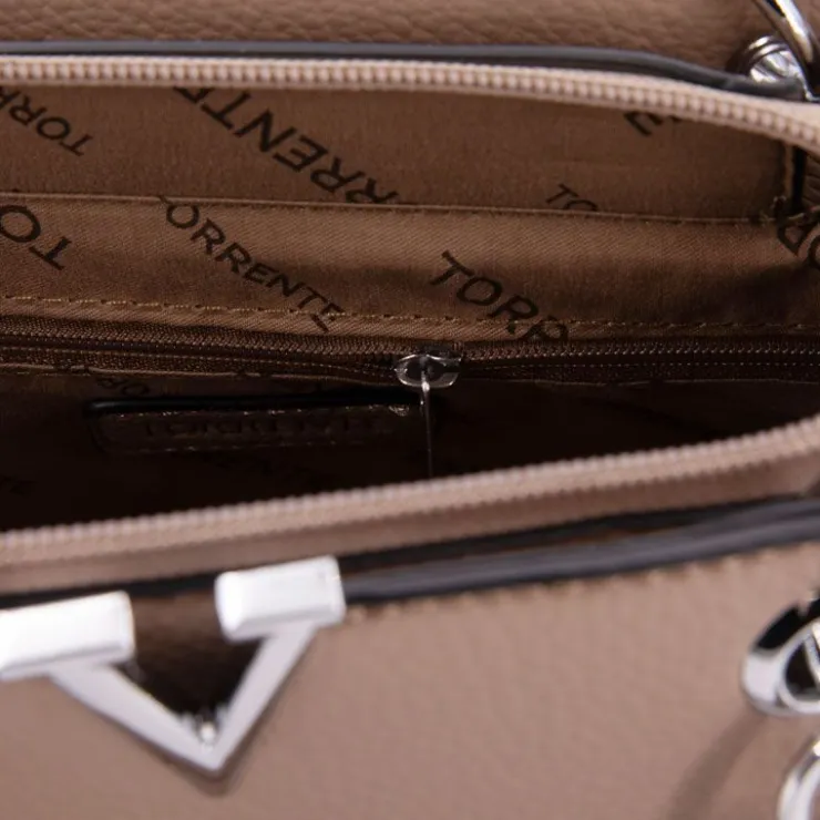 TORRENTE Sac shopper petit modèle 24x20x8cm Femme MARRON CLAIR Best