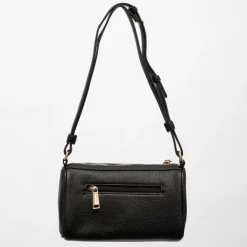 GEORGES RECH Sac similicuir grainé tya avec logo doré 22,5x9,5x13,5 cm Femme NOIR