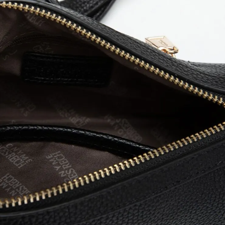 GEORGES RECH Sac similicuir grainé tya avec logo doré 22,5x9,5x13,5 cm Femme NOIR