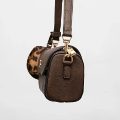 GEORGES RECH Sac similicuir tulay 22x8x11cm avec trousse imprimé léopard Femme MARRON FONCE Clearance