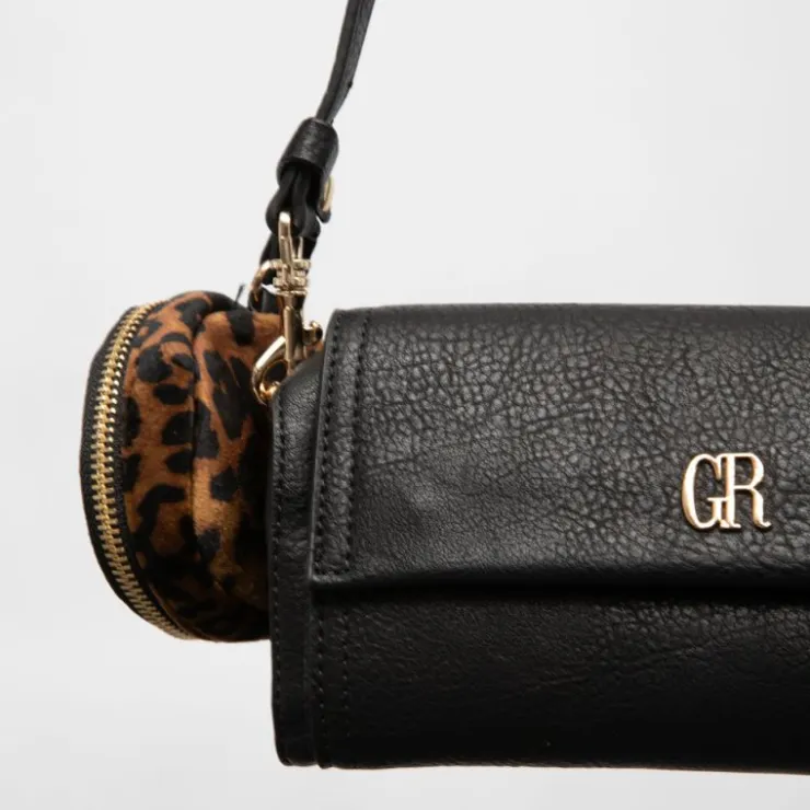 GEORGES RECH Sac similicuir tulay 22x8x11cm avec trousse imprimé léopard Femme NOIR Outlet