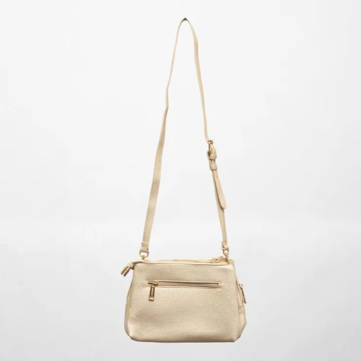 GEORGES RECH Sac similicuir zippée à clous dé sabrina 25x11x16cm Femme OR Clearance