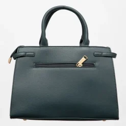 GEORGES RECH Sac thumette trapèze avec clip doré 32x13x22cm Femme BLEU New