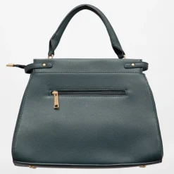 GEORGES RECH Sac tracie trapèze similicuir effet serpent 34,5x13x24cm Femme BLEU New