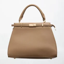 GEORGES RECH Sac tracie trapèze similicuir effet serpent 34,5x13x24cm Femme MARRON CLAIR Sale