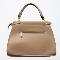 GEORGES RECH Sac tracie trapèze similicuir effet serpent 34,5x13x24cm Femme MARRON CLAIR Sale