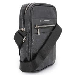 BILL TORNADE Sacoche bandoulière croco Homme NOIR Hot