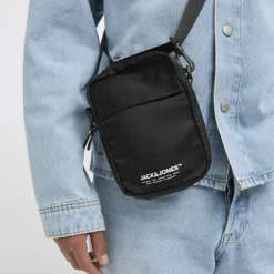 JACK & JONES Sacoche Jeremy 13x20x3cm sangle réglable Homme NOIR Outlet