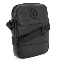 BILL TORNADE Sacoche motif reptile 25x20x4,5cm Mixte NOIR New