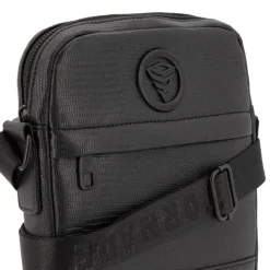 BILL TORNADE Sacoche motif reptile 25x20x4,5cm Mixte NOIR New