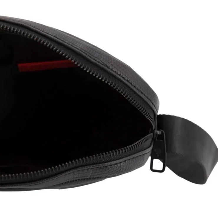 BILL TORNADE Sacoche motif reptile 25x20x4,5cm Mixte NOIR New