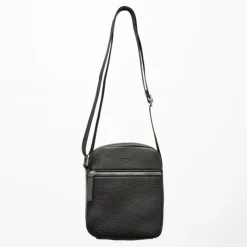 TORRENTE Sacoche similicuir grainé ajustable 25x18x7cm Homme NOIR Sale