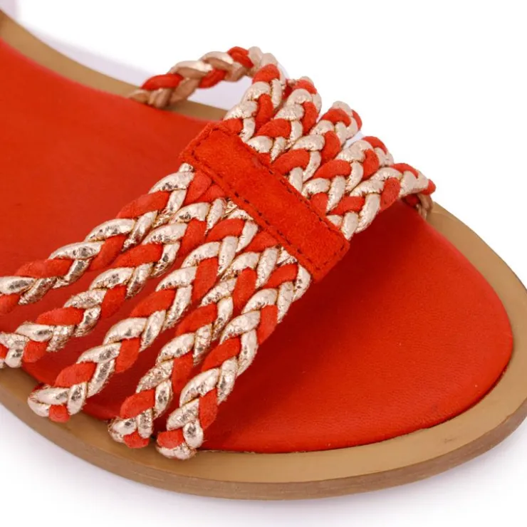 LES TROPEZIENNES PAR M.BELARBI Sandale à une bride tressée Lanou Femme ORANGE Online