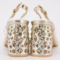 LAURA VITA Sandale a talon marlen02 35/41 Femme OR Sale